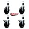 Service Caster 5'' Soft Rubber Wheel Swivel 1-3/8'' Expanding Stem Caster Set 2 Brakes, 4PK SCC-EX20S514-SRS-2-PLB-2-138 - alternate 5
